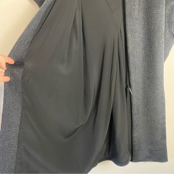 Zero + Maria Cornejo Suri Alpaca Virgin Wool Cocoon Coat Cape Charcoal Gray 6 - Picture 13 of 16
